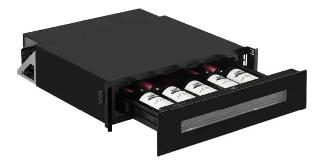 Einbau-Weinkühlschrank - WineKeeper Exclusive 5S Fullglass Black Push-Pull - mQuvée