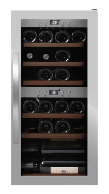 Freistehender Weinkühlschrank - WineExpert 24 - Edelstahl - mQuvée