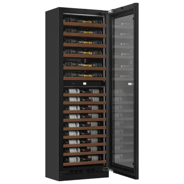 Einbau-Weinkühlschrank - WineCave 182 Slim Fullglass Black - Push-Pull - mQuvée