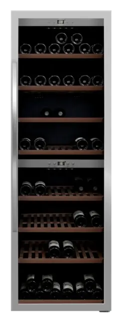 Freistehender Weinkühlschrank - WineExpert 180 - Edelstahl - mQuvée
